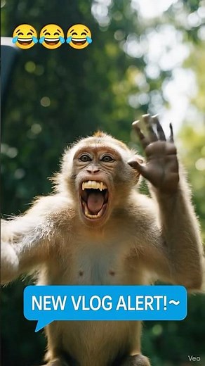 New vlog monkey 🙉🚀 #monkey #animals #funny #shorts