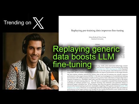 Replaying generic data boosts LLM fine-tuning