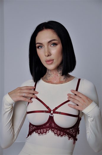 Nippleless Bra, Cupless Bra, Lace Bra, Open Cupless Bra - Etsy