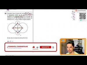 [UFRGS 2020] 30 - Consider two circles with centers A and C, radius 1, and tangent to each other....