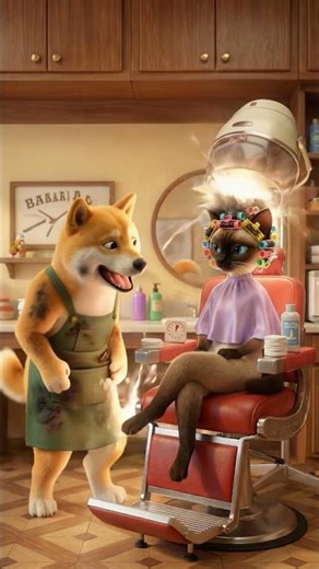 Ep 3.5: The Dryer EXPLODED?! 💥🙀 Lion Cut Gone Wrong! #shorts #anime #animation