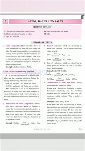 5. Acid, Base and Salt #class 9th #exercise