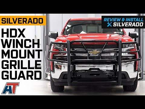 2019-2021 Silverado 1500 HDX Winch Mount Grille Guard; Black Review & Install