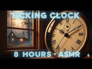 Best 8 Hour Ticking Clock | ASMR Relaxing Ambience for Sleep & Study