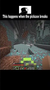 This ALWAYS happen when pickaxe breaks. #minecraft #minecraftshorts