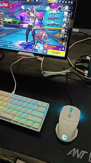 Pc ❌ mini mobile setup ✅| GG mouse pro 2 sensitivity for headshot ⌨️🖱️📱#freefire #shorts