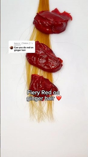 Fiery Red semi-permanent color on ginger colored hair ❤️‍🔥 Pallure Color Pigment Refresher