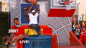 Jimmy faces off against Metta World Peace in our basketball dunk tank game #SinkItOrSwim! #Kimmel #GameNight #NBAFinals | Jimmy Kimmel Live