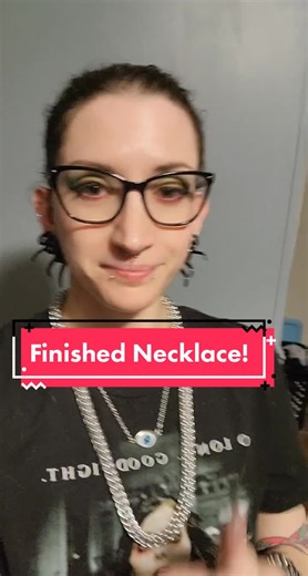Finished the necklace!! #necklace #chainmail #metalcraft #crafting #jewelry #creative #