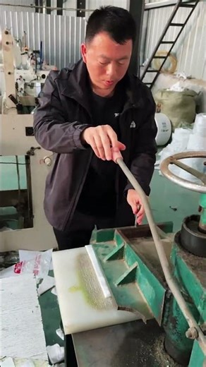 The process of cutting plastic to form shapes #shorts