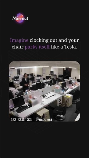 Mirrect on Instagram: "Imagine getting a round of applause just for standing up 😭👏 These “smart chairs,” developed by Nissan’s R&D center in Japan, automatically return to their original positions with a single clap — part of a larger vision to create a smart office that adapts to workers’ needs and keeps environments tidy without effort. A tiny glimpse of how automation can improve even the smallest moments of daily work life. Follow @mirrect for more 🎥: @nissan #ai #chatgpt #aitools #openai