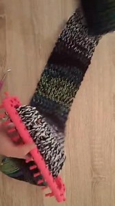 Knitting loom for beginners step by step #crochet #knitting #scarf | Knitting loom scarf