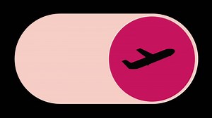 Airplane mode toggle switch purple color