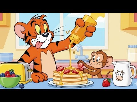 Miko & Tigo’s Kitchen Adventure | Tom and Jerry style new cartoon | Kids Cartoon| Cooking Poem Story