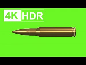 4K Realistic 3D Bullet Animation with Green Screen | Free VFX Overlay