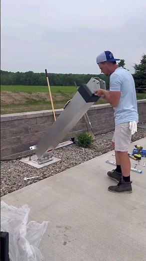 Installing a Basketball Hoop on a Sports Court - How To Install a Basketball Hoop #construction