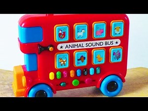 Carry along animal sound bus, piano toy with nursery rhymes for babies and toddlers.