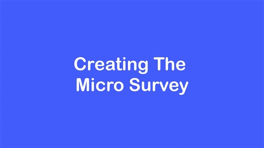 Creating The Micro Survey