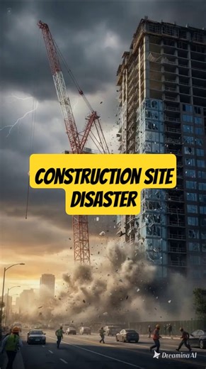 Crane collapses during storm; disaster strikes in an instant. #cranecollapse