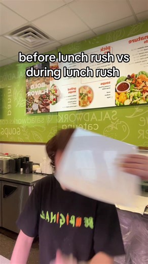 We’re all in a rush #saladworks #viral #fyp