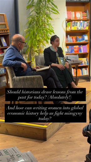 Dr. Victoria Bateman on Instagram: "A huge pleasure to be interviewed by Dr Martin Latham - a legend in the book world - @waterstonescanterbury this week. We talked #Economica: A Global History of Women, Wealth & Power AND breaking academic taboos (in more ways than one). #womenwealthpower @headlinebooks @headline_press @sealpress"