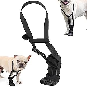 ETIAL Dog Recovery Boot, Windproof Dog Bootie with Adjustable Neck Strap, Anti Slip Dog Shoe to Prevent Licking Paws, Breathable Dog Paw Protector for Outdoor & Indoor Walking (XL)