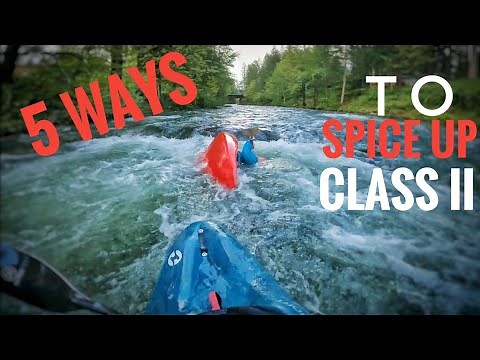 Whitewater Kayak Skills Practice on Class II