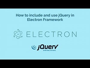 How to include and use jQuery in Electron Framework