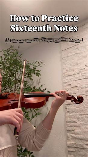 Leshchinsky Violin Studio on Instagram: "Playing sixteenth note passages cleanly and precisely is always a challenge. Try these rhythms and patterns to help the left hand’s muscle memory and speed. Tips: 🏁 Keep the bow glued and sticky on the string for the whole excercise. This helps with bow control when you go full tempo. 🏁 Pick a tempo where your fingers and brain have time to process precisely. If you can’t play it slow…you can’t play it fast 💨 🏁If you can’t play a pattern cleanly, don’