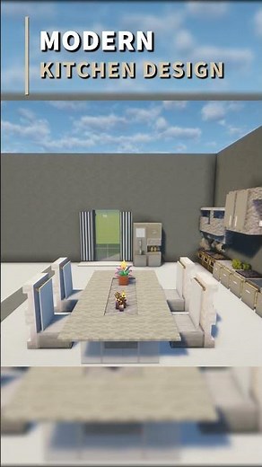 The PERFECT Modern Kitchen Design🏠 #minecraft