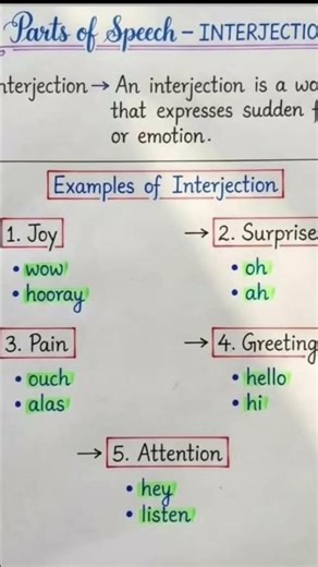 Interjection 😍🔥#shortvideo #englishvocabulary #youtube #vocabulary #englishlearning #spokenenglish