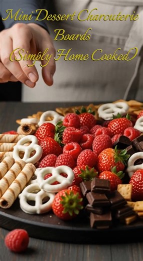Let’s make Mini Dessert Charcuterie Boards- Simply Home Cooked I’m not exaggerating this is my absolute favorite way to make a dessert grazing board ⭐️. It’s effortless, beautiful, and ready in no time ⏱️. Trust me, save this one for later. You’ll thank me 👇 Comment “ VALENTINE ” and I’ll DM you the full recipe link instantly 💌 #valentinesday #valentine #minidessert #dessert #charcuterieboard | Chef Luna's Gourmet Bakery