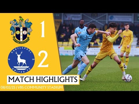 MATCH HIGHLIGHTS Sutton United 1 Hartlepool United 2 08/02/25 VNL