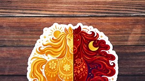 Sun Moon Unity Horse -- Fire Horse Zodiac Sticker | Year of the Horse 2026 Lunar New Year - Etsy Australia