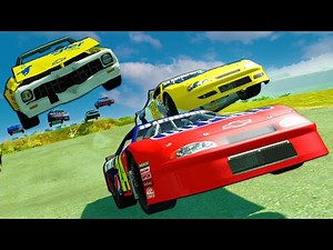 Insane Nascar Stock Car Crash Test Race! - BeamNG Gameplay Races & Crashes