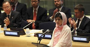 Malala addresses U.N. on education