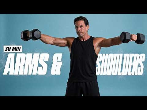 30 Min Arms & Shoulders Workout - Bigger Biceps & 3D Shoulders at Home