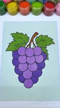 Grape 🍇 Relaxing ASMR Sand Art Painting | Satisfying Video #shorts