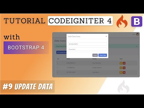 9 CRUD | Update menggunakan Modal Box - Tutorial CodeIgniter 4 & Bootstrap