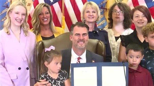 Gov. Stitt holds ceremonial signing for several Oklahoma bills