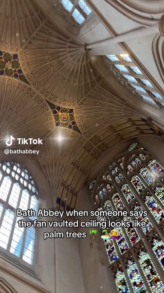 Got her feeling like a true island gyal 👑🏝️❤️ #islandgyal #fanvaultedceiling #churchtiktok #bathabbey #architecture