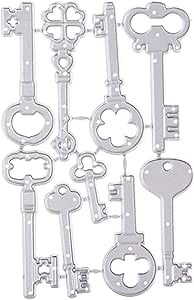 Keys Metal Cutting Dies Stencil Scrapbooking DIY Album Stamp Paper Card for Handmade Greeting Cards Embossing Craft Cutting Dies for Cardmaking