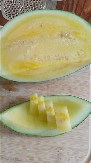 This Watermelon Is Yellow Inside?! #watermelon #yellowwatermelon