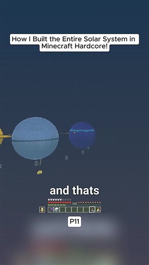 How I Built the Entire Solar System in Minecraft Hardcore! #Minecraft #MinecraftHardcore #SolarSystem #MinecraftBuild #GamingChallenge