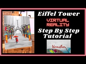 Vermillion - Eiffel Tower Paris Step By Step Painting Tutorial