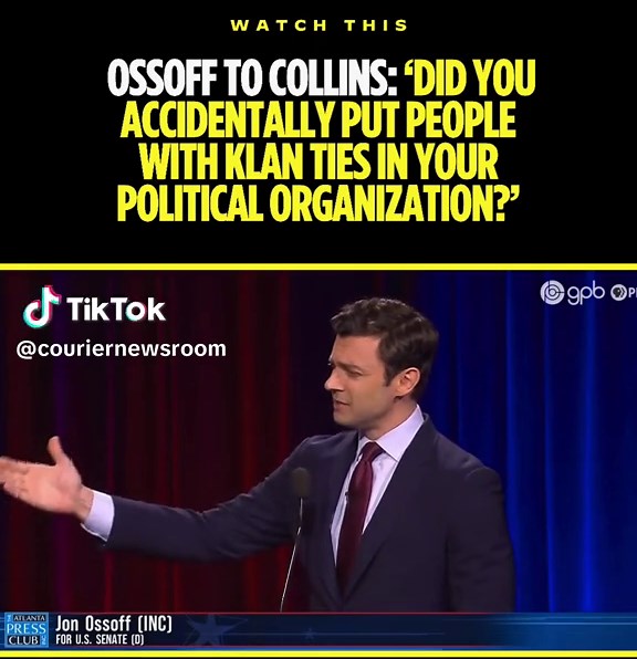 How can you claim to champion Black Georgians while elevating people with alleged Klan ties? That's the question Sen. Jon Ossoff put to Republican Rep. Mike Collins during their Georgia Senate debate, confronting him over people in his political organization with reported ties to the KKK.