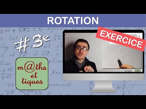 EXERCICE : Construire l'image d'une figure par une rotation - Troisième