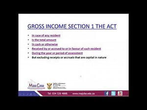 Income Tax N6 (Part 2 - Definition of Gross Income) - Mr. K. Modisane
