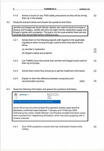 BCM/March 2024: Tourism Grade 12 ExamQuestion 4.1.5  Advise ... | Filo
