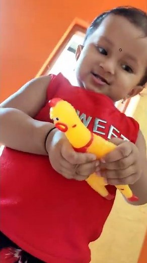 Squeaky Sound - Baby Playing Chicken Squeaky Toy | Wind Musical Instrument Toys Sound Effect